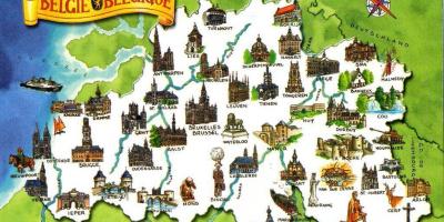 Карта Бельгия достопримечательности