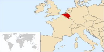 Бельгия на карте мира карта