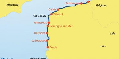 Карта Бельгии пляжи