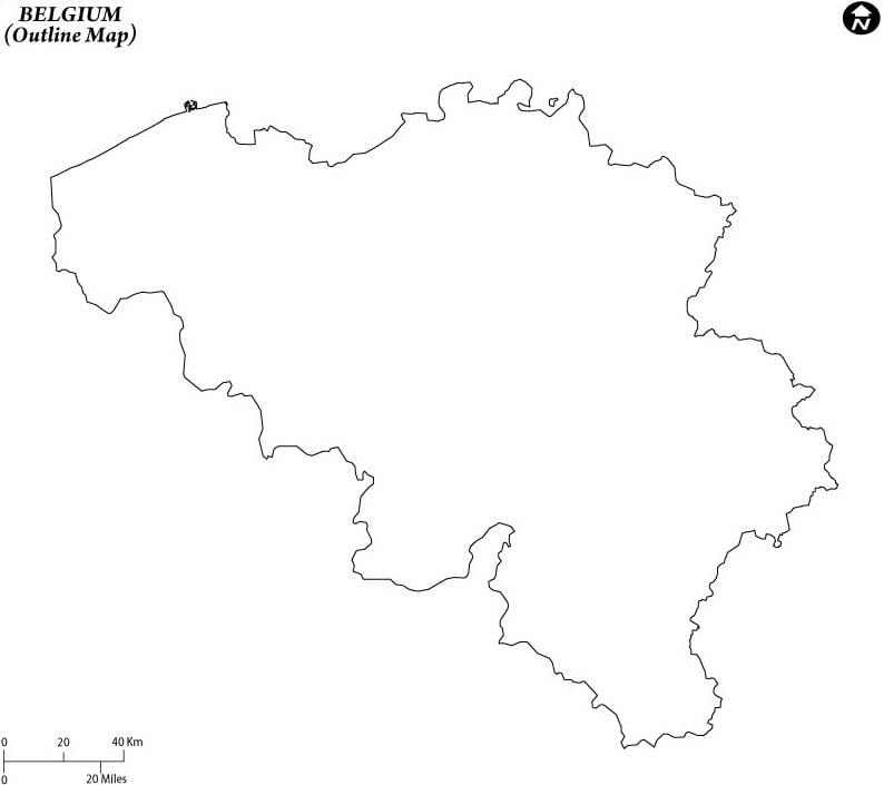 бланковой карте Бельгии