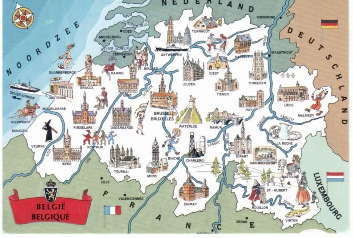 Бельгия достопримечательности карта