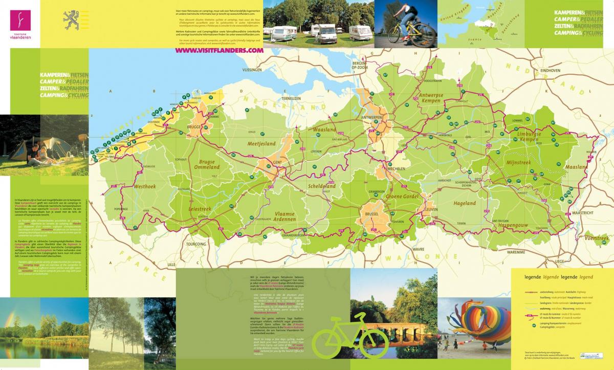 Бельгии кемпинги на карте