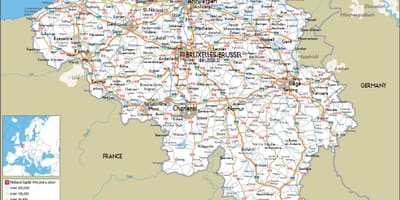 Карта дорог Бельгии