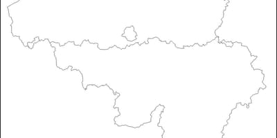 Карта Бельгии контур