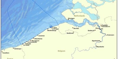 Карта Бельгии побережье