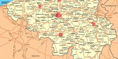 Карта подробная Бельгии